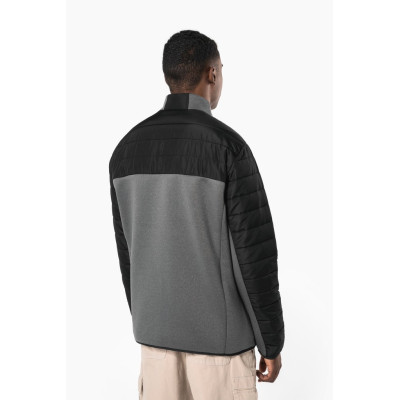 Men's bi-material padded jacket